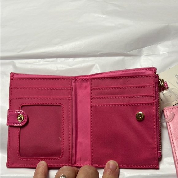 Pink Patent PU Leather Wallet with stud detail - Picture 5 of 7